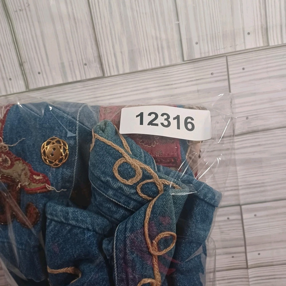 Shaver Lake Denim Jacket Womens S Blue Western Cowboy Boots Embroidered Paisley‎ - Picture 5 of 5